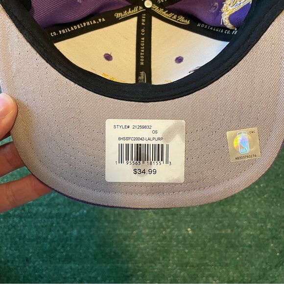 Vintage NWT 2009 Los Angeles Lakers Mitchell & Ness Championship SnapBack Hat - Picture 6 of 11